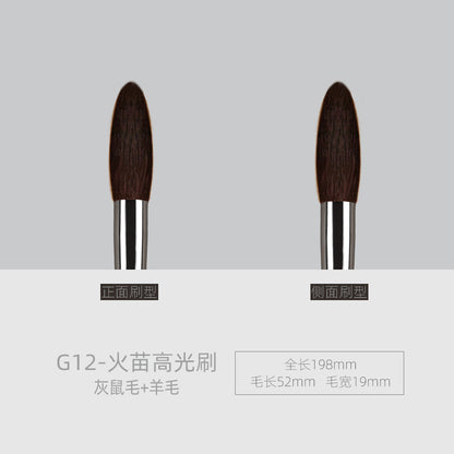 Ebony G12 Large Flame Highlighting Brush
