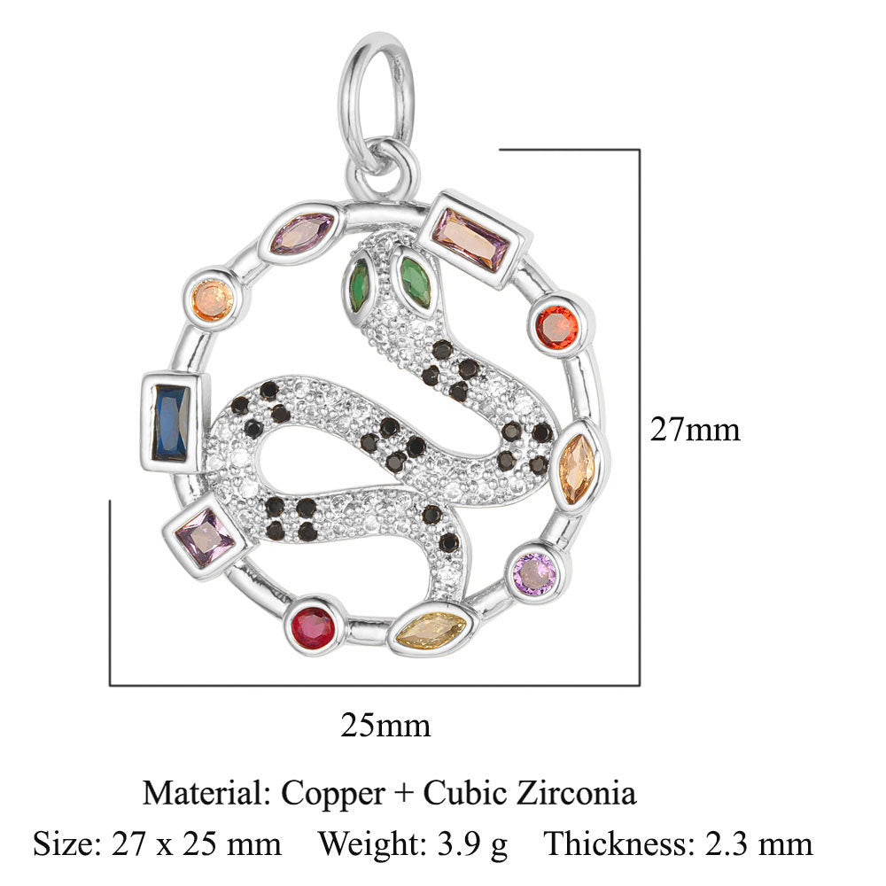 Copper Zircon Cross Virgin Necklace Pendant