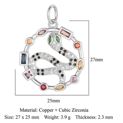 Copper Zircon Cross Virgin Necklace Pendant