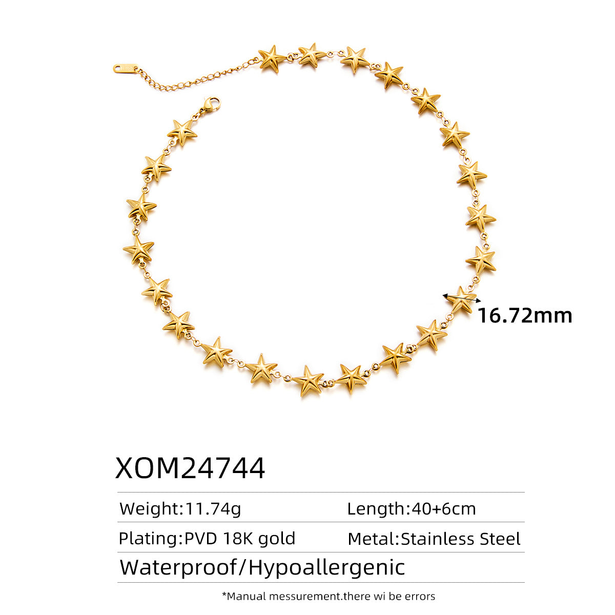 18K Gold Titanium Steel Retro 3D Oil-Pressed Necklace — Fade-Resistant