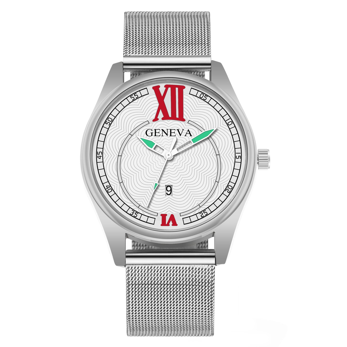 Quartz watch fashion mesh belt watch men