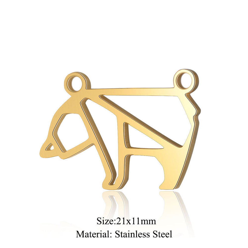 5 pcs/titanium steel jewelry map pineapple pendant accessories