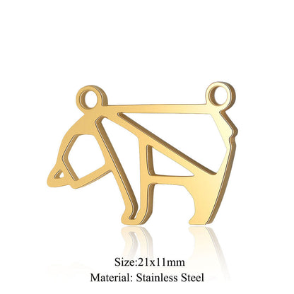 5 pcs/titanium steel jewelry map pineapple pendant accessories