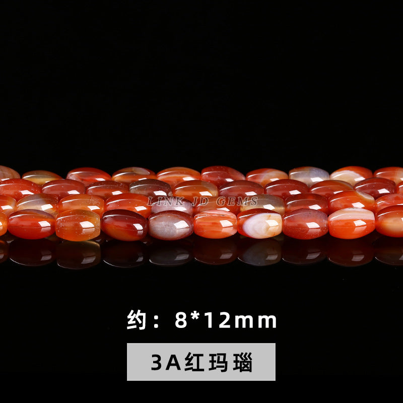 agate rice beads loose beads drum beads bucket beads DIY