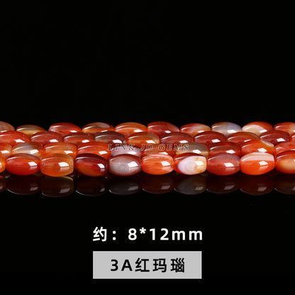 agate rice beads loose beads drum beads bucket beads DIY