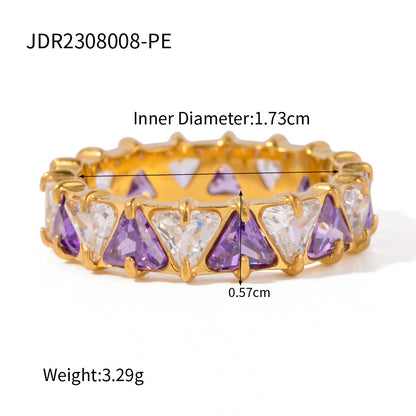 Triangle Zirconia Ring