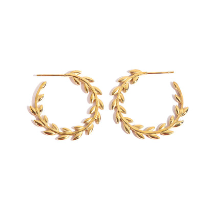 C-Shaped Stainless Steel Earrings