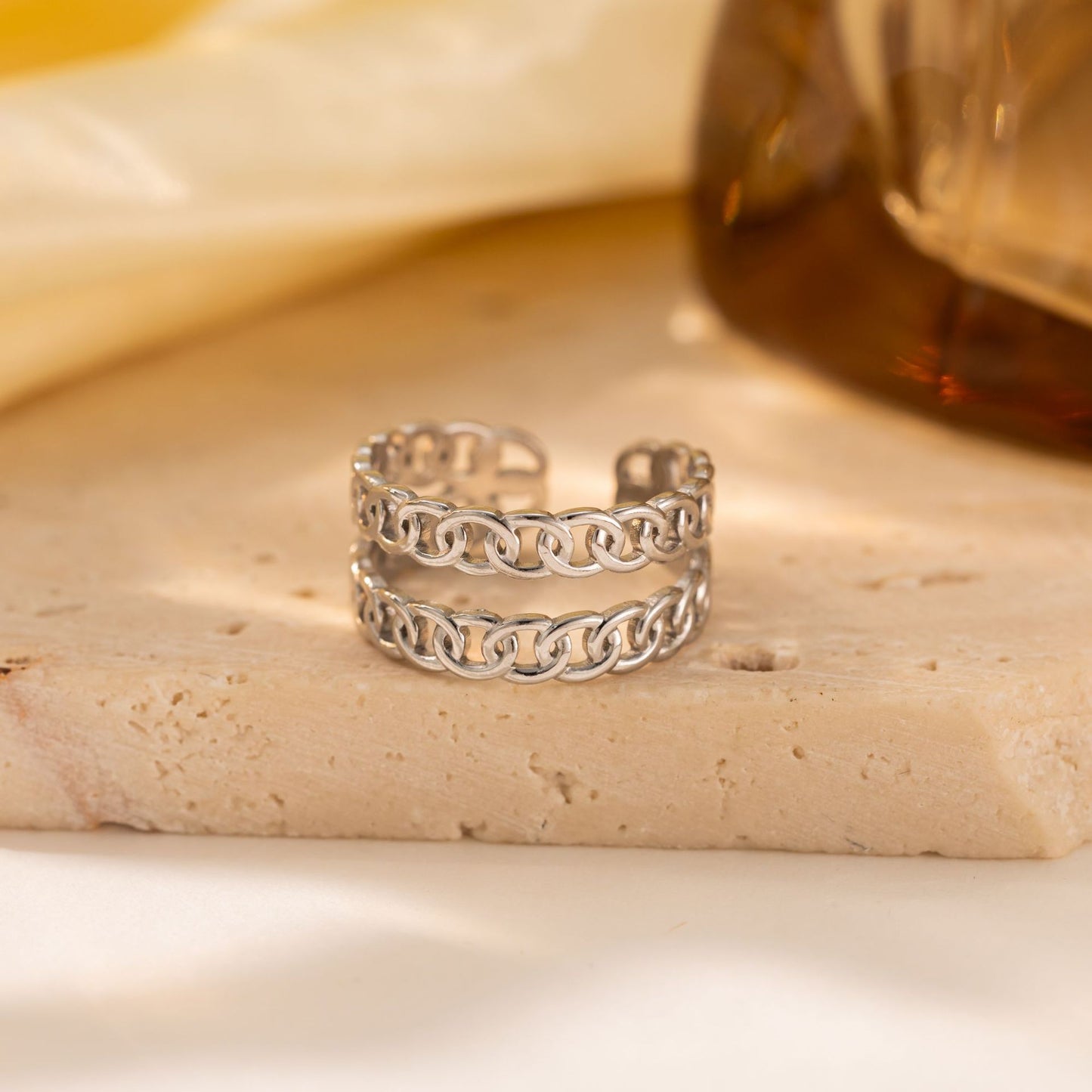 18K Gold Hollow Titanium Steel Ring