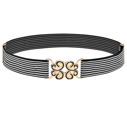 Elastic wide belt female minimalist