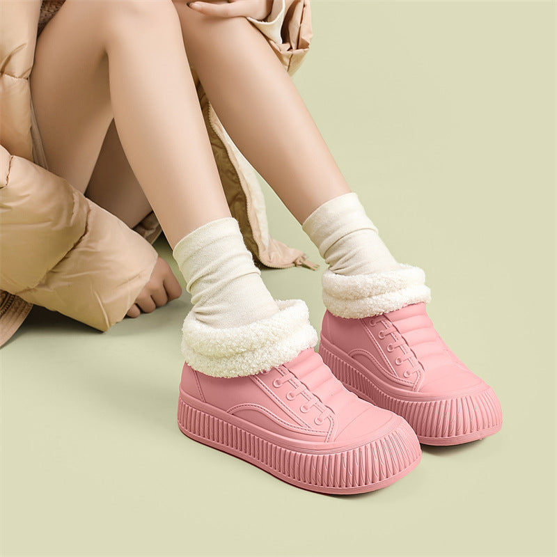 Height-increasing rain shoes for women