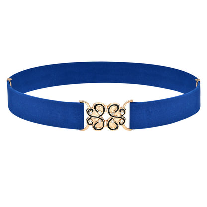 Elastic wide belt female minimalist