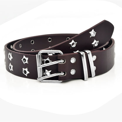 Explosive Double Row Hole Corn Buckle Belt