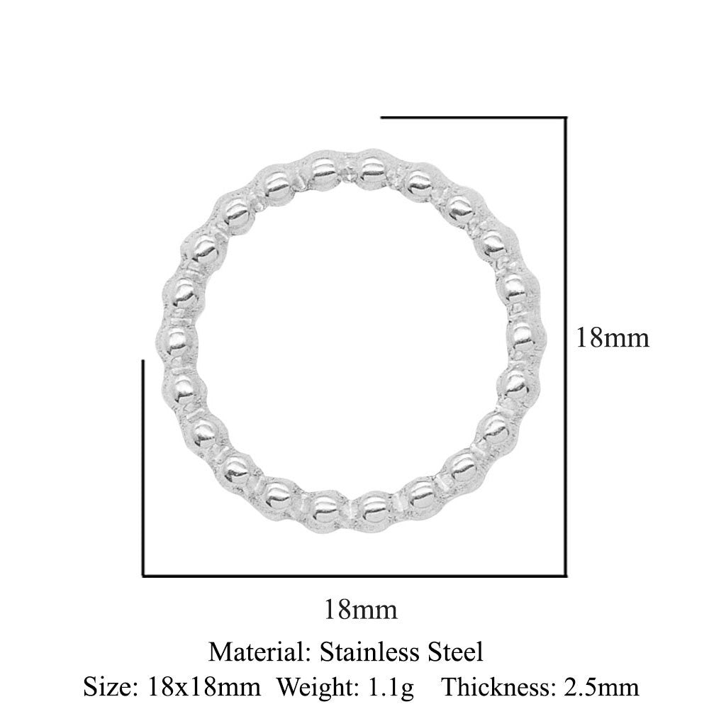 3 pcs/pack stainless steel key geometric round DIY pendant