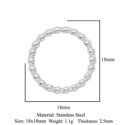 3 pcs/pack stainless steel key geometric round DIY pendant