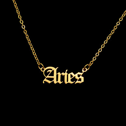 Collar de acero de titanio de las 12 constelaciones para mujer 