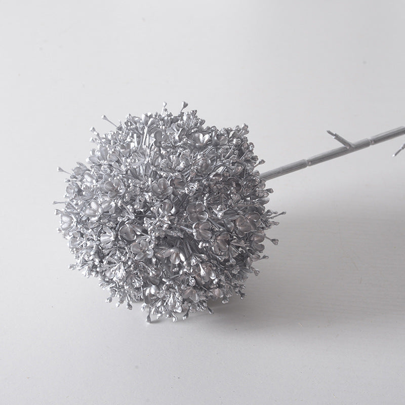 Silver flower arrangement artificial flowers