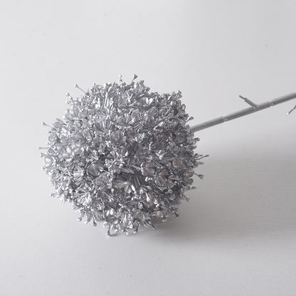 Silver flower arrangement artificial flowers