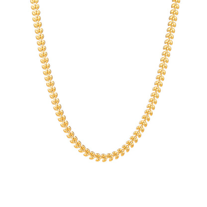 Golden stainless steel necklace fashion