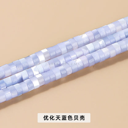 2 * 4Mm colored shell mother-of-pearl right-angle disc beads