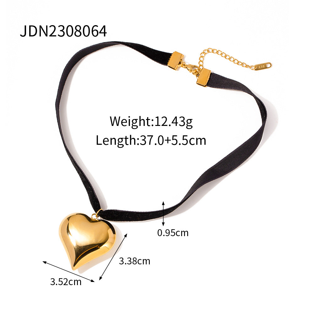 Stainless Steel Wax Rope Circle Necklace