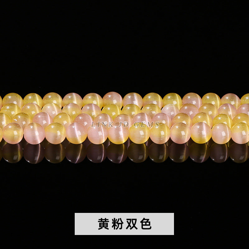 Two-color mixed-color opal round beads loose beads