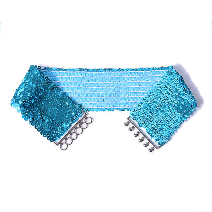 Fish scale sequin waist seal