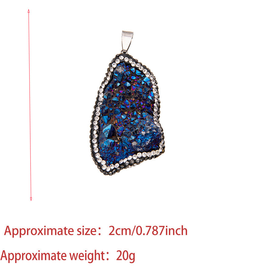 Pingente de moldura de diamante em conjunto de cristal 