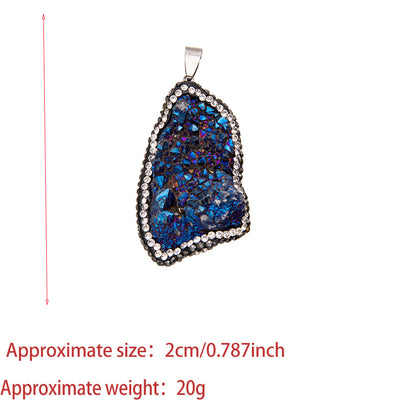 Pingente de moldura de diamante em conjunto de cristal 