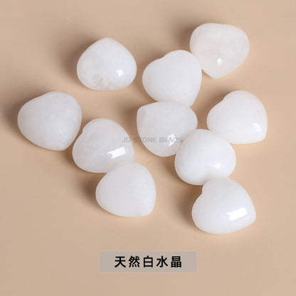 15Mm pink crystal peach heart semi-precious stone