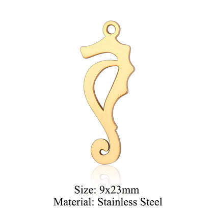 5 pcs/titanium steel pendant swan elephant gecko dolphin