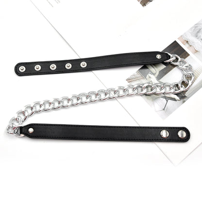 1.0Cm wide new cowhide thin waist chain