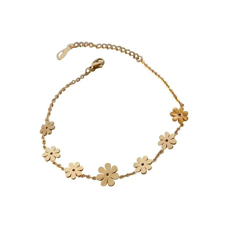 Non-Fading Small Daisy Anklet — Women's Sweet Ins Style