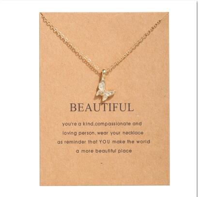 simple butterfly pendant necklace