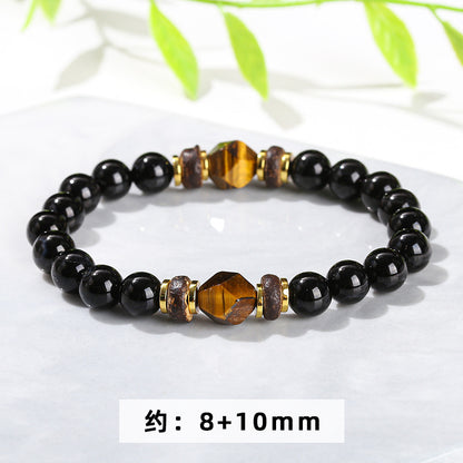 3A natural black agate bracelet