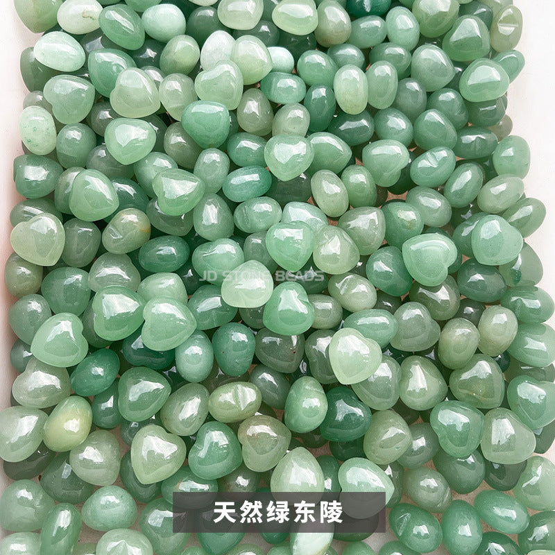 15Mm pink crystal peach heart semi-precious stone