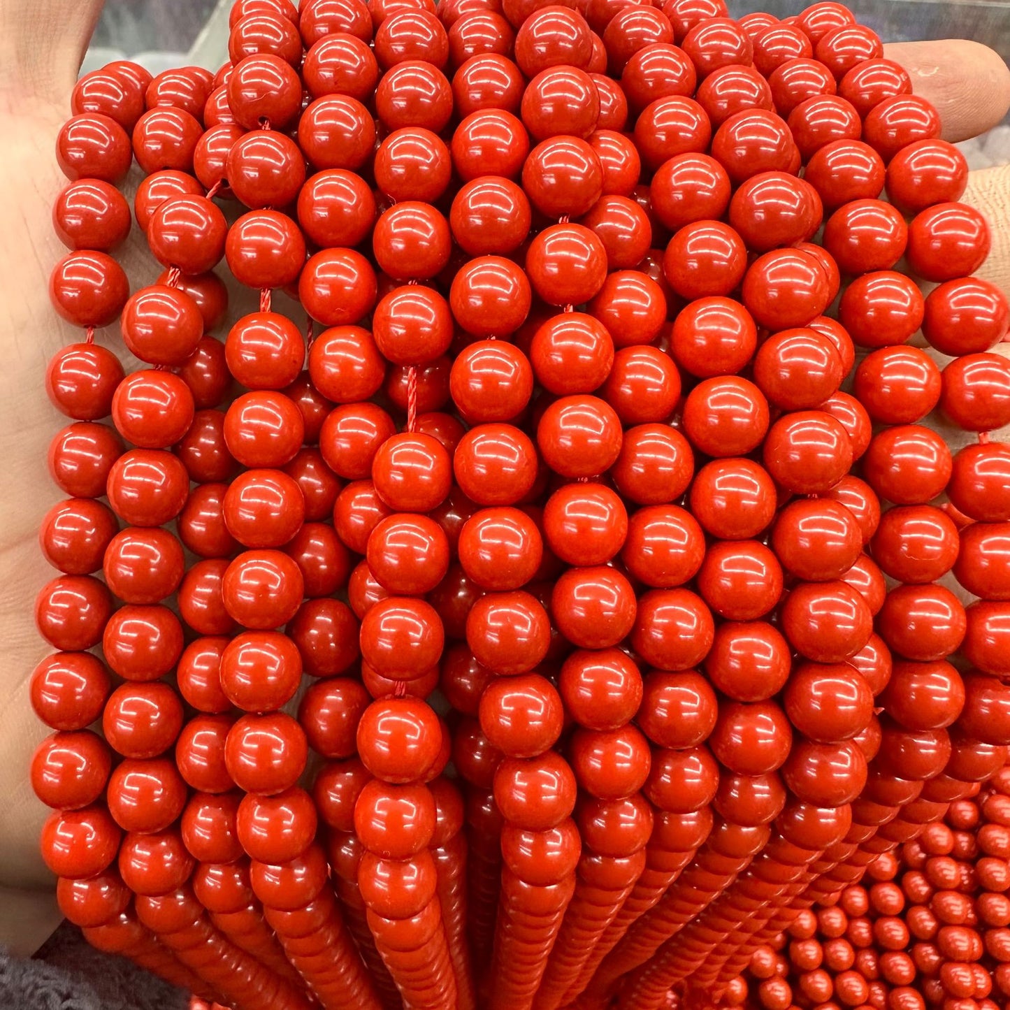 4-10MM cinnabar round beads