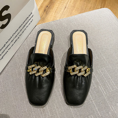 Chain beach sandals women