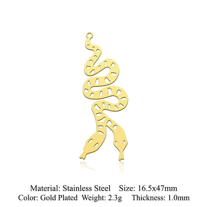 5 pcs/pack Hummingbird Moth Titanium Steel Pendant