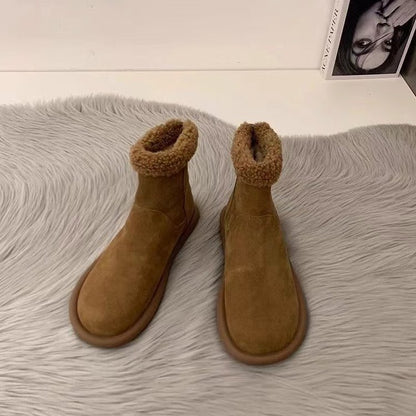Short suede thermal shoes