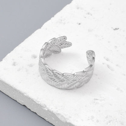 Cross Rhombus Titanium Steel Ladies Ring