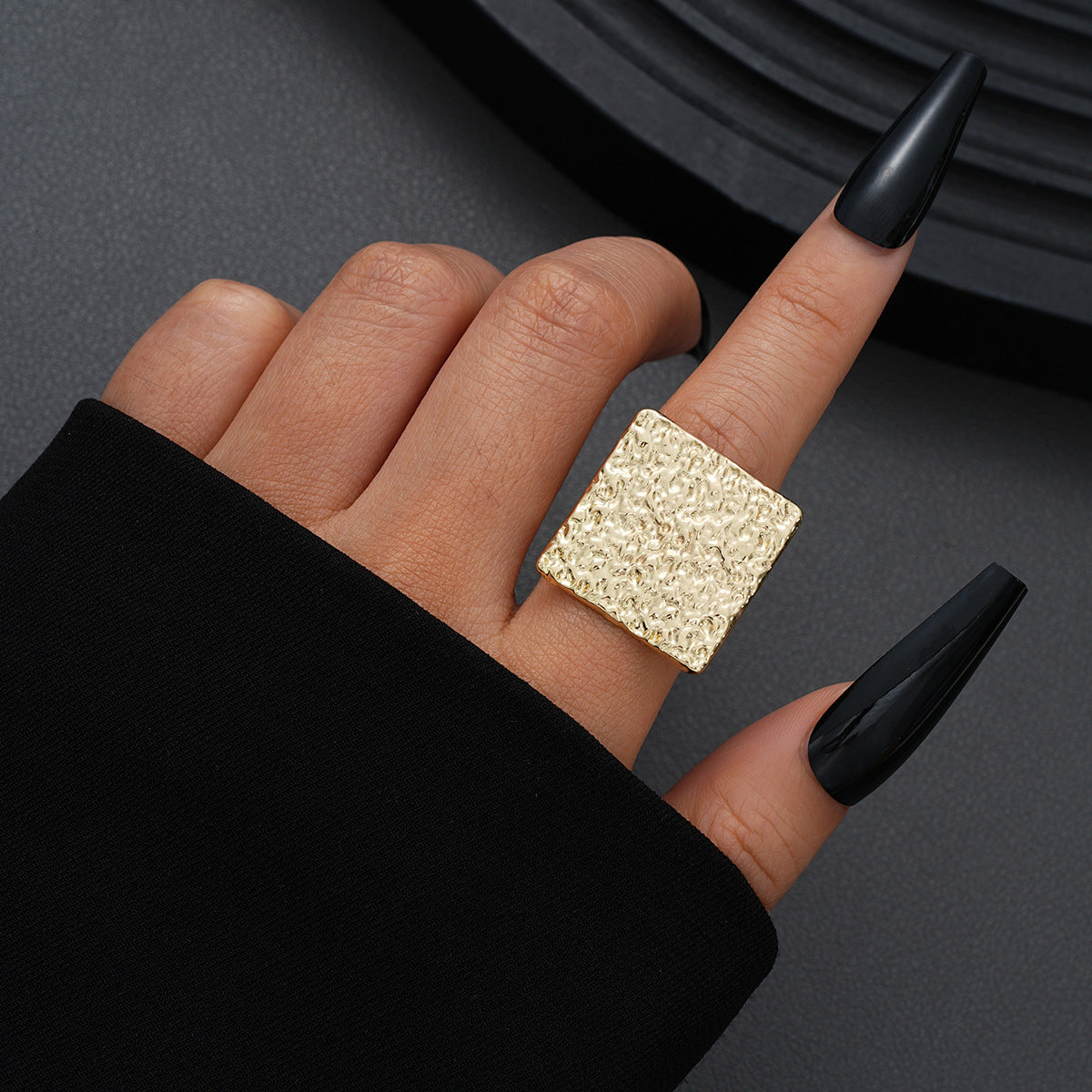 Gold Irregular Open Ring Set