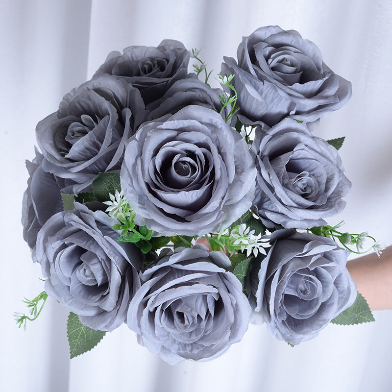 10 artificial French roses