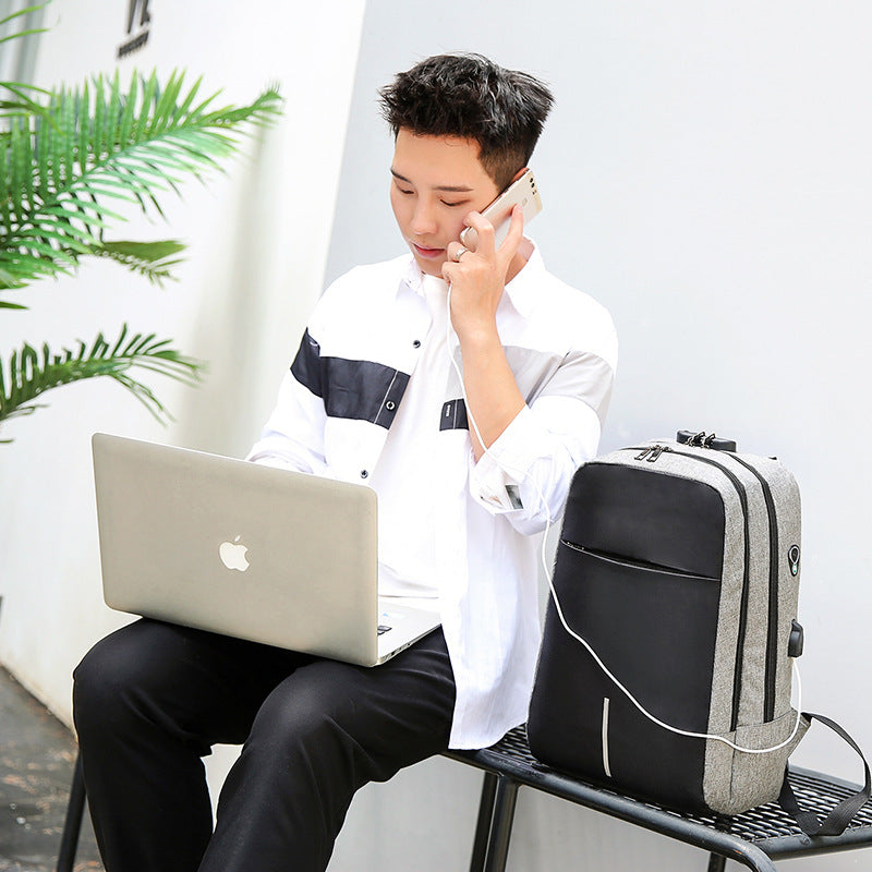 Computer bag charging anti-theft multi-function