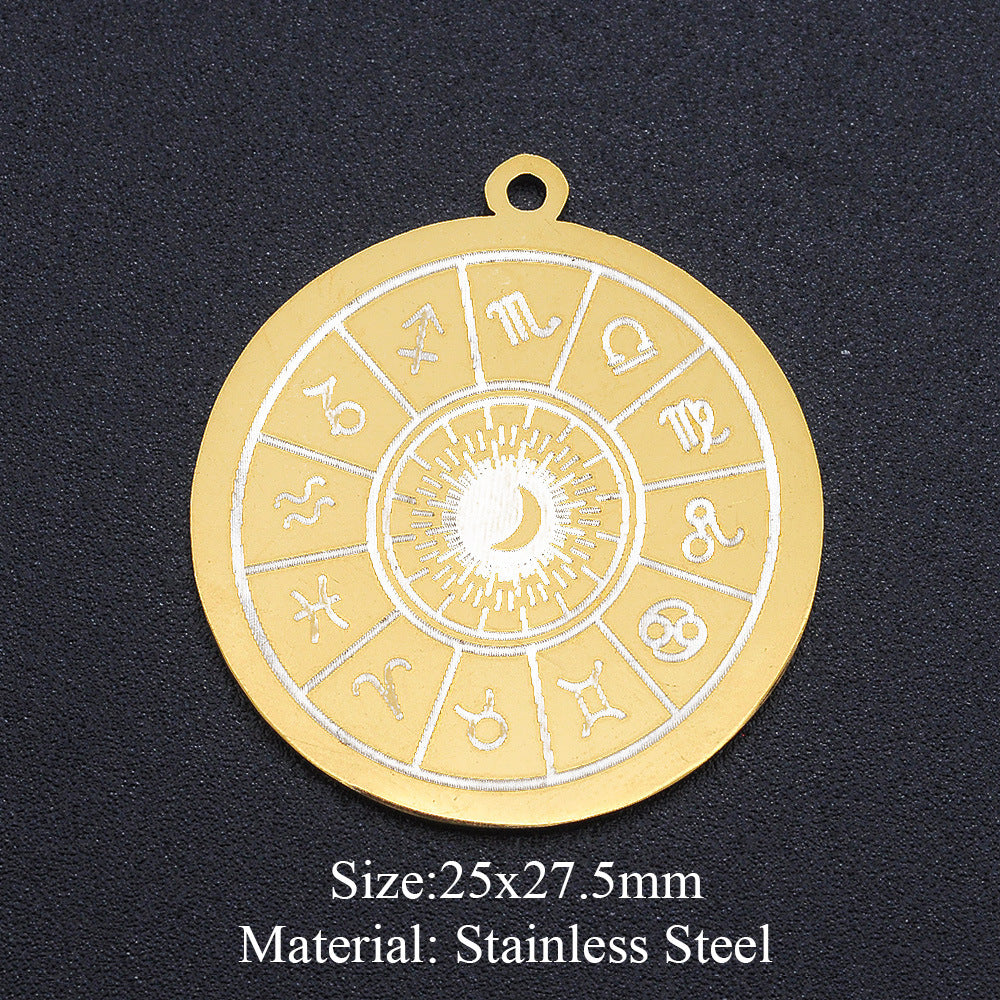 5 piezas/paquete, colgante de sol con forma de ojo de reloj de arena. 