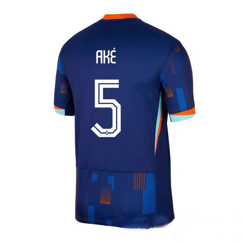 24 Euro Netherlands Home Van Dijk Short Sleeve Simmons De Jong Depay Jersey