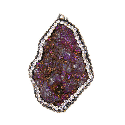 Pingente de moldura de diamante em conjunto de cristal 