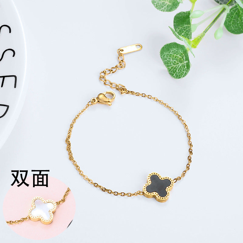 The new titanium steel bracelet is versatile for women