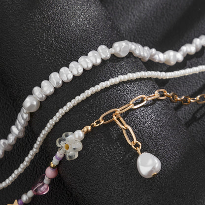 Splicing chain acrylic love necklace