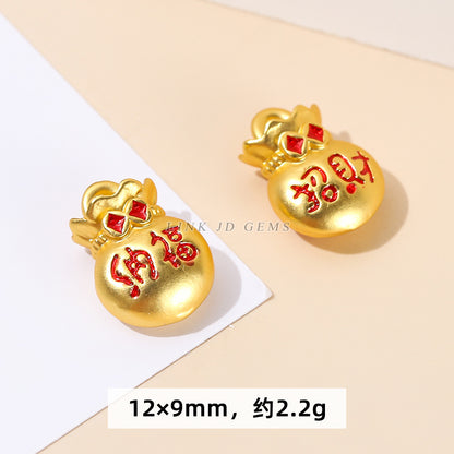 Ancient gold bell lotus abacus pendant