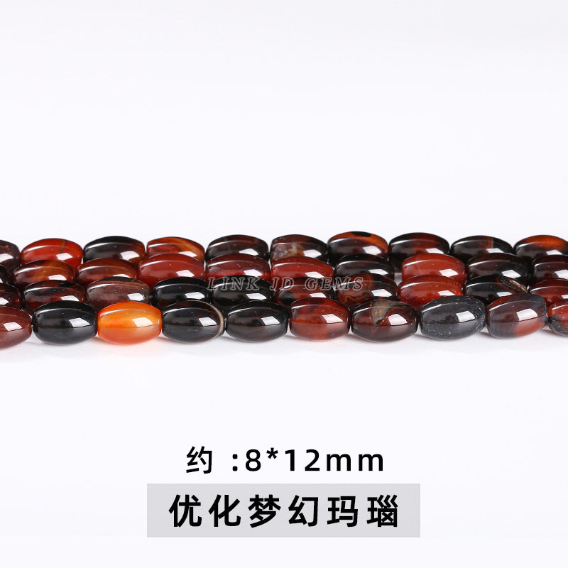 agate rice beads loose beads drum beads bucket beads DIY